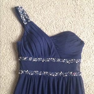 Jodi Kristopher Long Blue Formal Dress